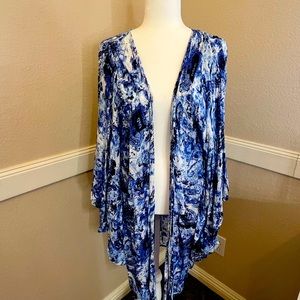 Sheer kimono style coverup.